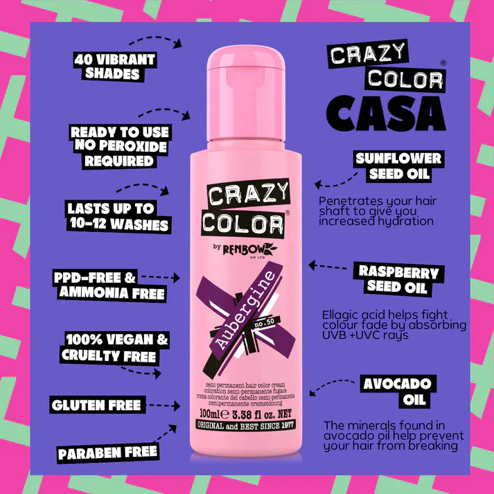 Crazy Color Aubergine 100ml
