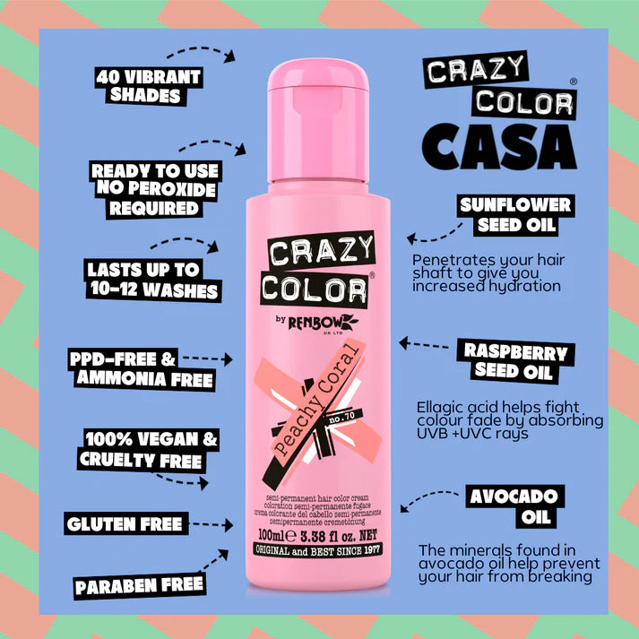 Crazy Color Peachy Coral 100ml