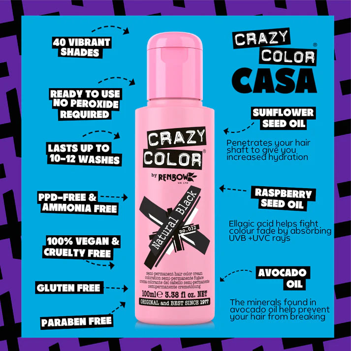 Crazy Color Natural Black 100ml