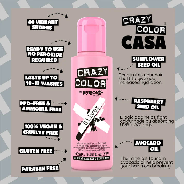 Crazy Color Silver 100ml