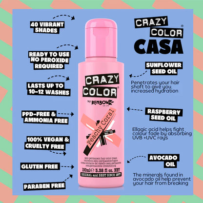Crazy Color Peachy Coral 100ml