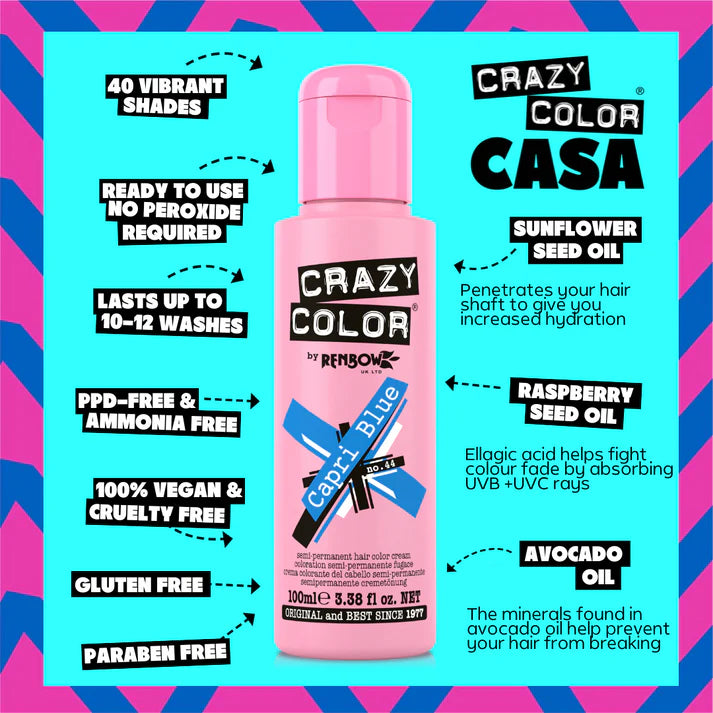 Crazy Color Capri Blue 100ml