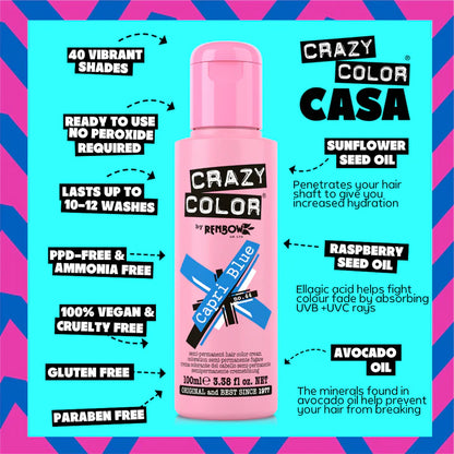 Crazy Color Capri Blue 100ml