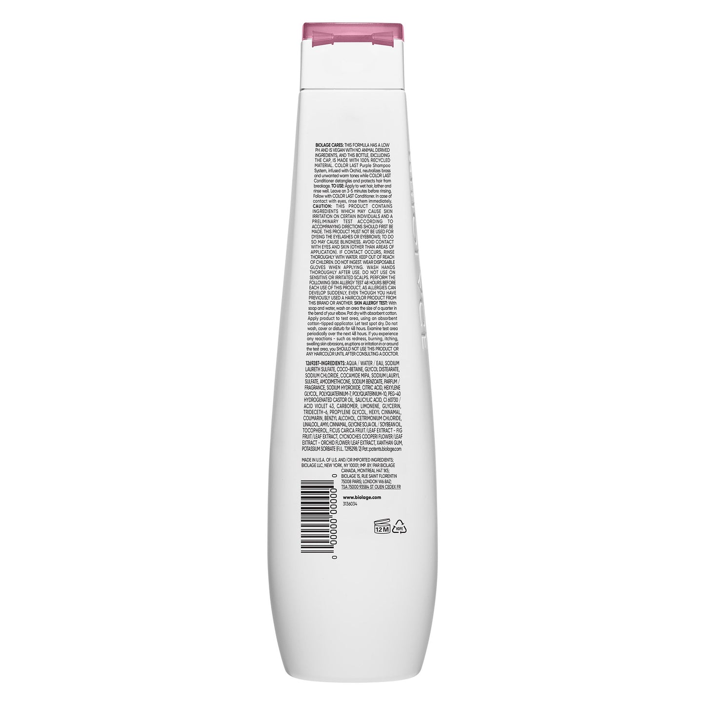 Bio Colorlast Purple Shampoo 400Ml