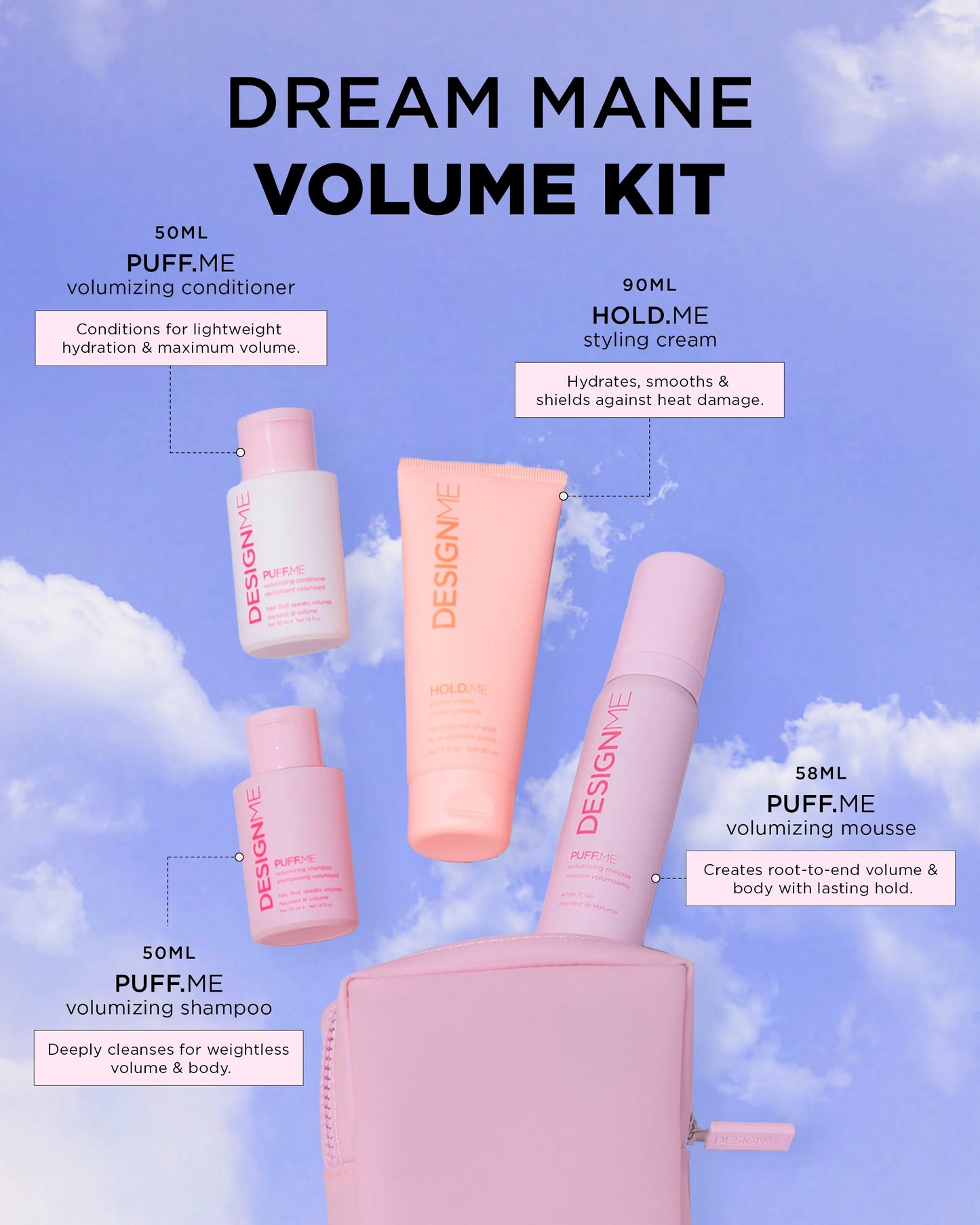 DESIGNME Dream Mane Volumizing Kit